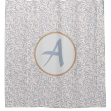 Shower Curtain PERSONALIZED INITIAL William Morris