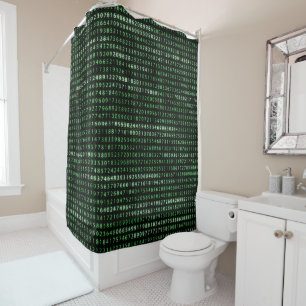 Shower Curtain "Pi" green glow Var02