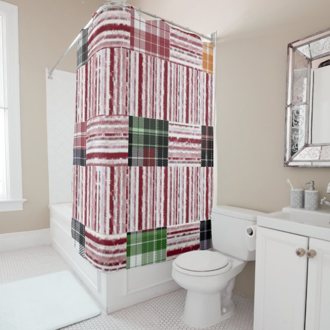 Shower Curtain Plaid (In Situ)