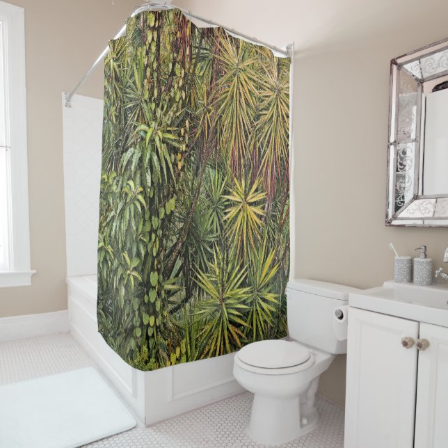 SHOWER CURTAIN, "RAINFOREST" CURTAIN (In Situ)