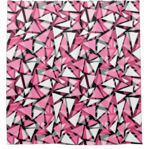 Shower Curtain Seamless geometric triangles shapes