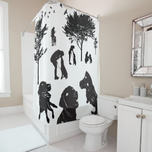 Shower Curtain Service Dog Love variation 2