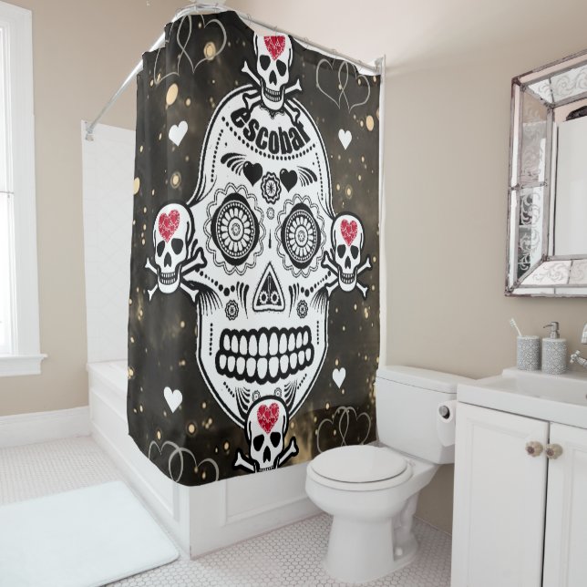 Shower Curtain Skull (In Situ)
