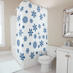 Shower Curtain Snowflakes