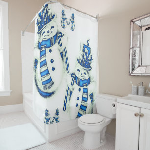 Shower Curtain Snowman