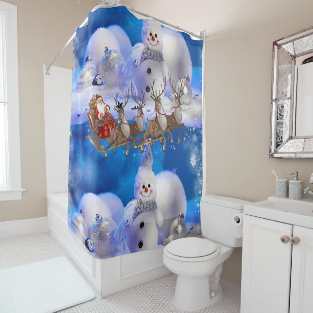 Shower Curtain Snowman (In Situ)