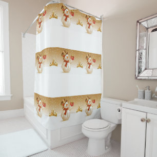 Shower Curtain Snowman