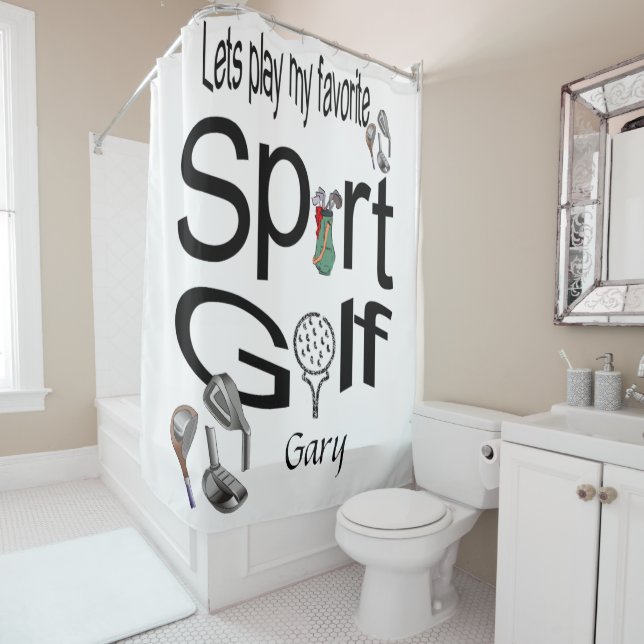 Shower Curtain Sports Golf (In Situ)