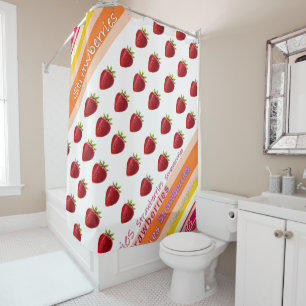 Shower Curtain Strawberries