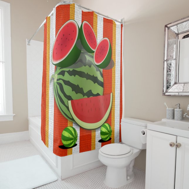 Shower Curtain Stripe (In Situ)