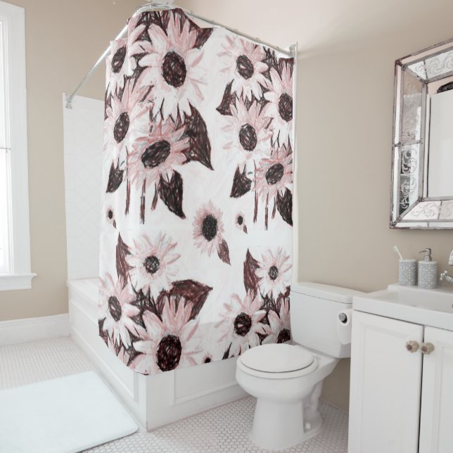Shower curtain sunflowers (In Situ)