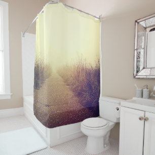 Shower Curtain Sunrise Pathway Walkway Path Side W