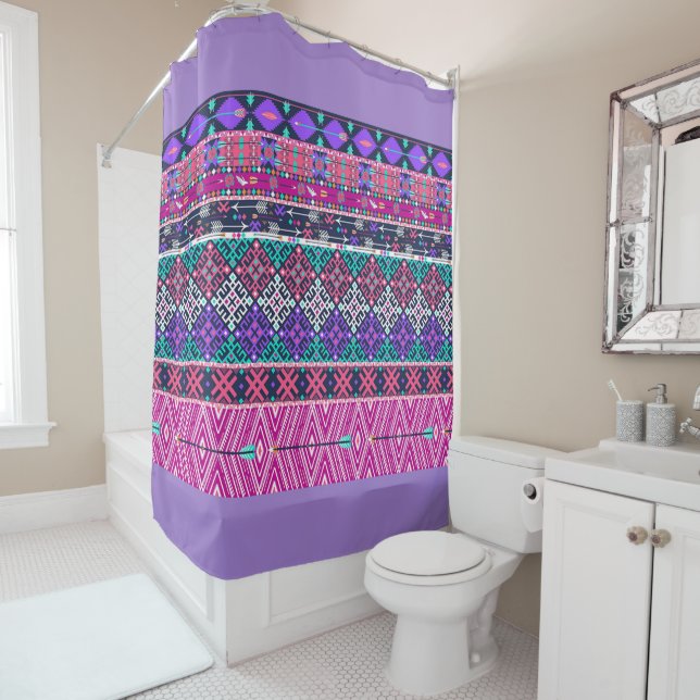 Shower Curtain/Tribal Pattern Curtain (In Situ)