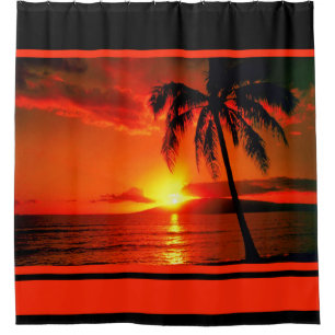 Shower Curtain/Tropical Sunset Curtain