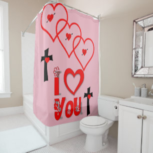 Shower curtain valentines