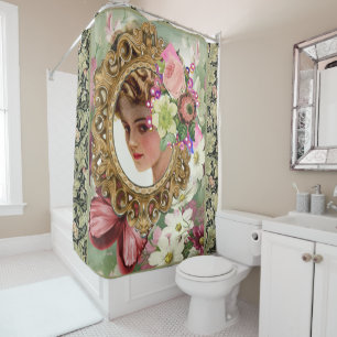 Shower Curtain Victorian Floral