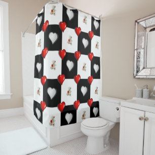 Shower Curtain White Teddy Bear