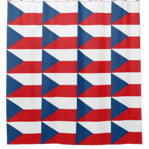 Shower Curtain with Flag of Czechia