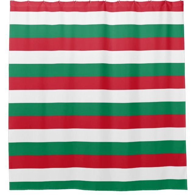 Shower Curtain with Flag of Hungary (Front)