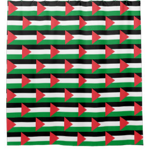 Shower Curtain with Flag of Palestine