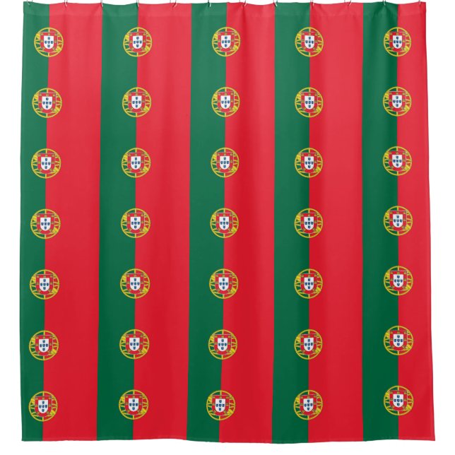 Shower Curtain with Flag of Portugal (Front)