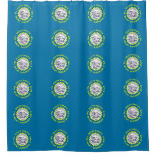 Shower Curtain with Flag of South Dakota, USA