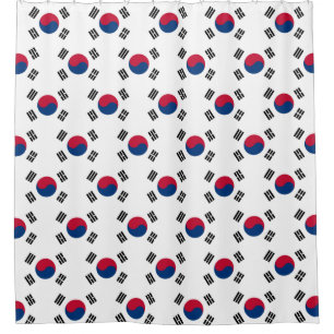 Shower Curtain with Flag of South Korea