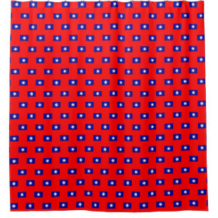 Shower Curtain with Flag of Taiwan
