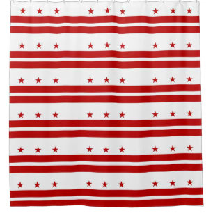 Shower Curtain with Flag of Washington DC, USA