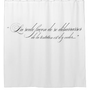 Shower Curtain with French Script