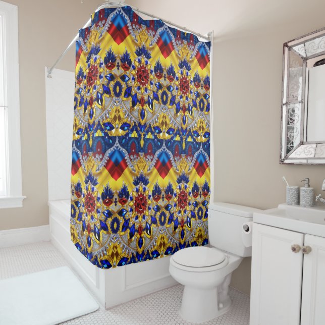  Shower Curtain with Romanian Colours (In Situ)