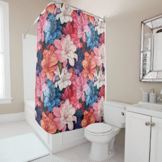 shower curtains floral background