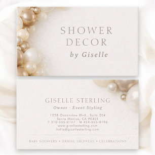 Shower Decor Party Decorating Business Card