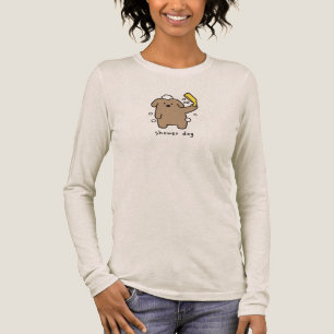 Shower Dog Brown Poodle Bath Time Kawaii Tri-Blend Shirt