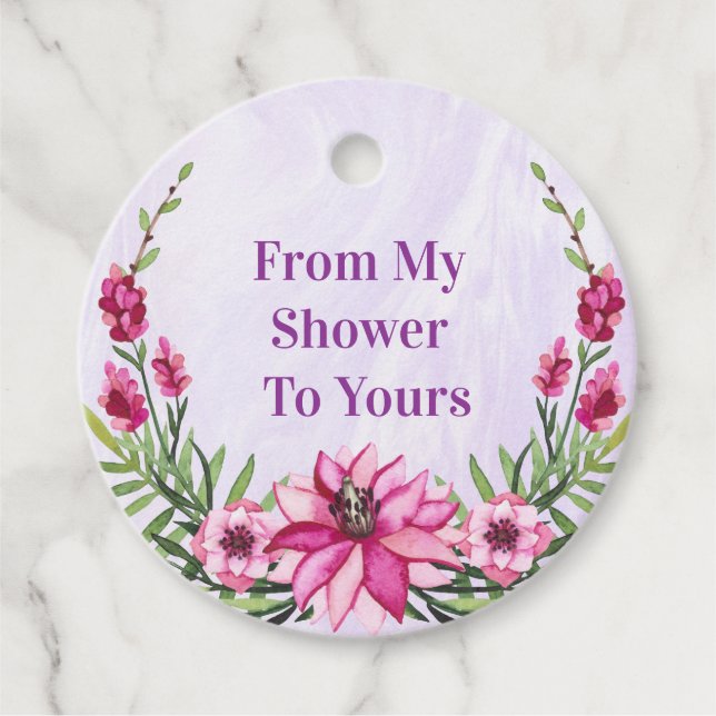 Shower Gift Favour Tags (Front)