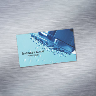 Shower head magnetic business card