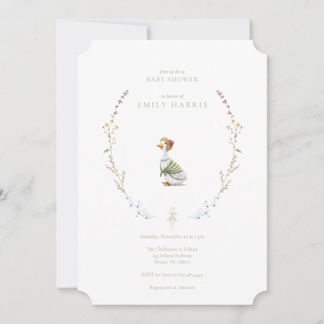 Shower invitation - storybook blue (Front)