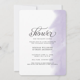 Shower Invite | Lilac Watercolor Stroke