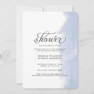 Shower Invite | Pale Blue Watercolor Stroke