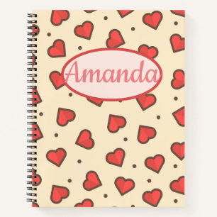 Shower of Hearts Notebook