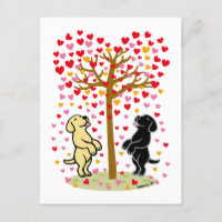 Shower of Hearts Yellow and Black Labrador Couple