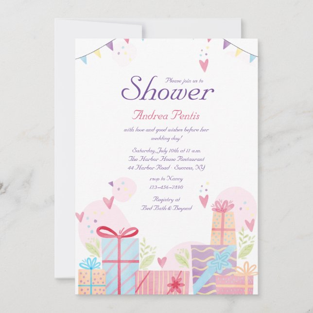 Shower of Love Bridal Shower Invitation (Front)
