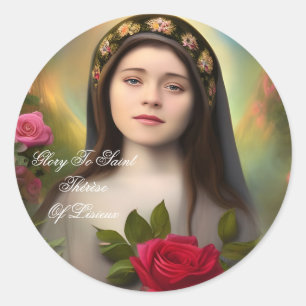 Shower of Roses Classic Round Sticker