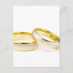 Shower Party Bride Groom Love Wedding Rings Invitation Postcard