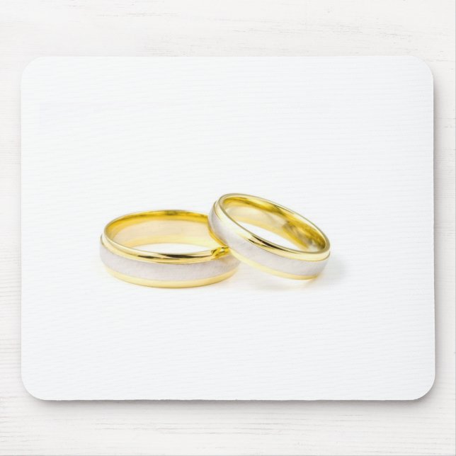 Shower Party Bride Groom Love Wedding Rings Mouse Pad (Front)