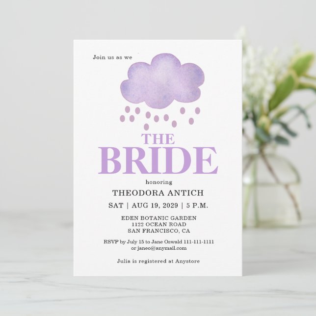 Shower the Bride Bridal Shower Invitation (Standing Front)