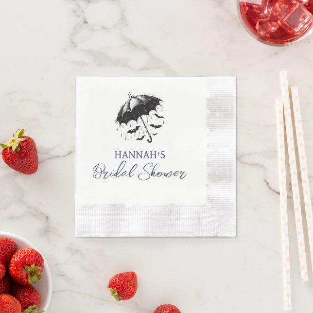 Shower Umbrella Bridal Shower Napkin (Insitu)