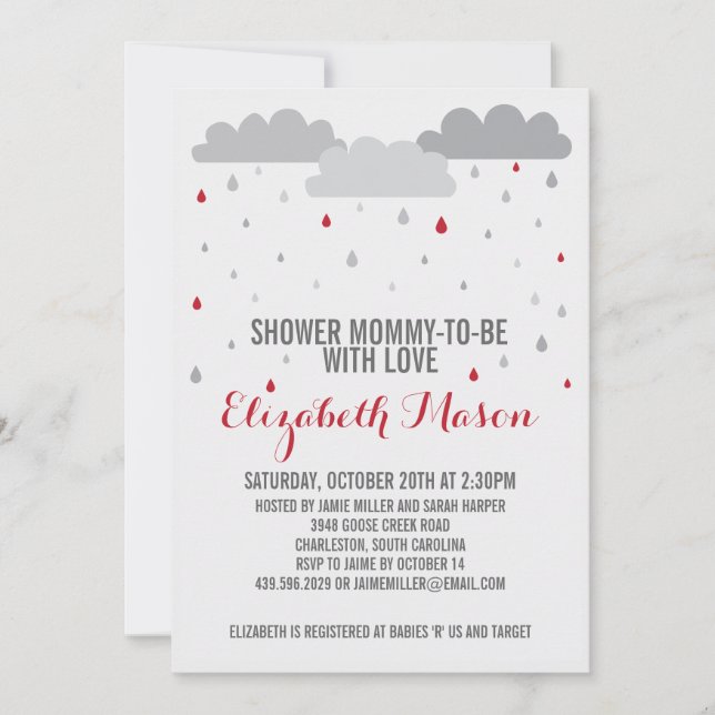 Shower with Love Baby Shower Invitation (Front)