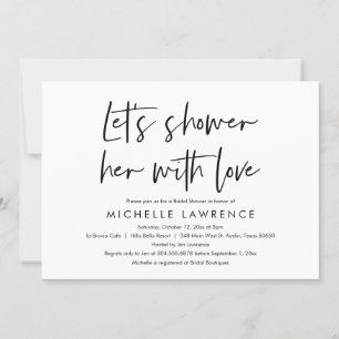 Shower with love, Modern Casual Bridal Shower Invitation