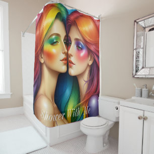 Shower With Me Ladies Curtain
